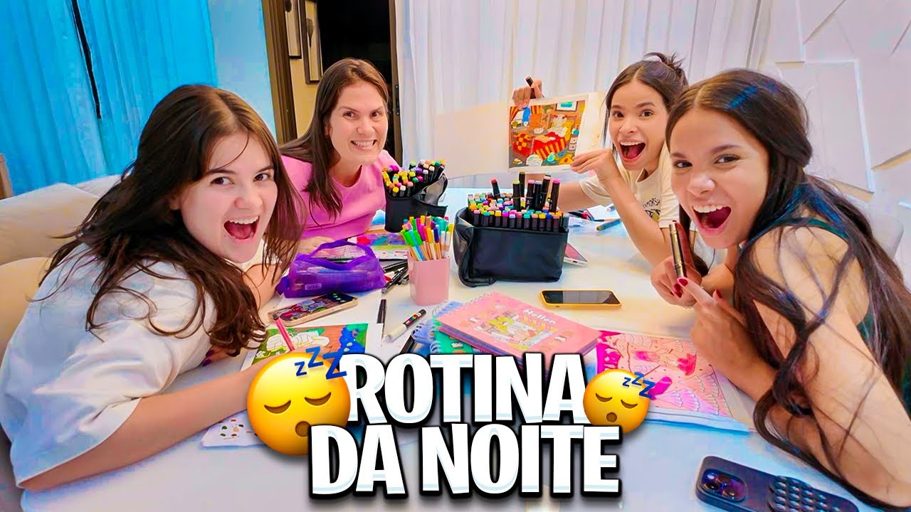ROTINA DA NOITE COM AS MENINAS!