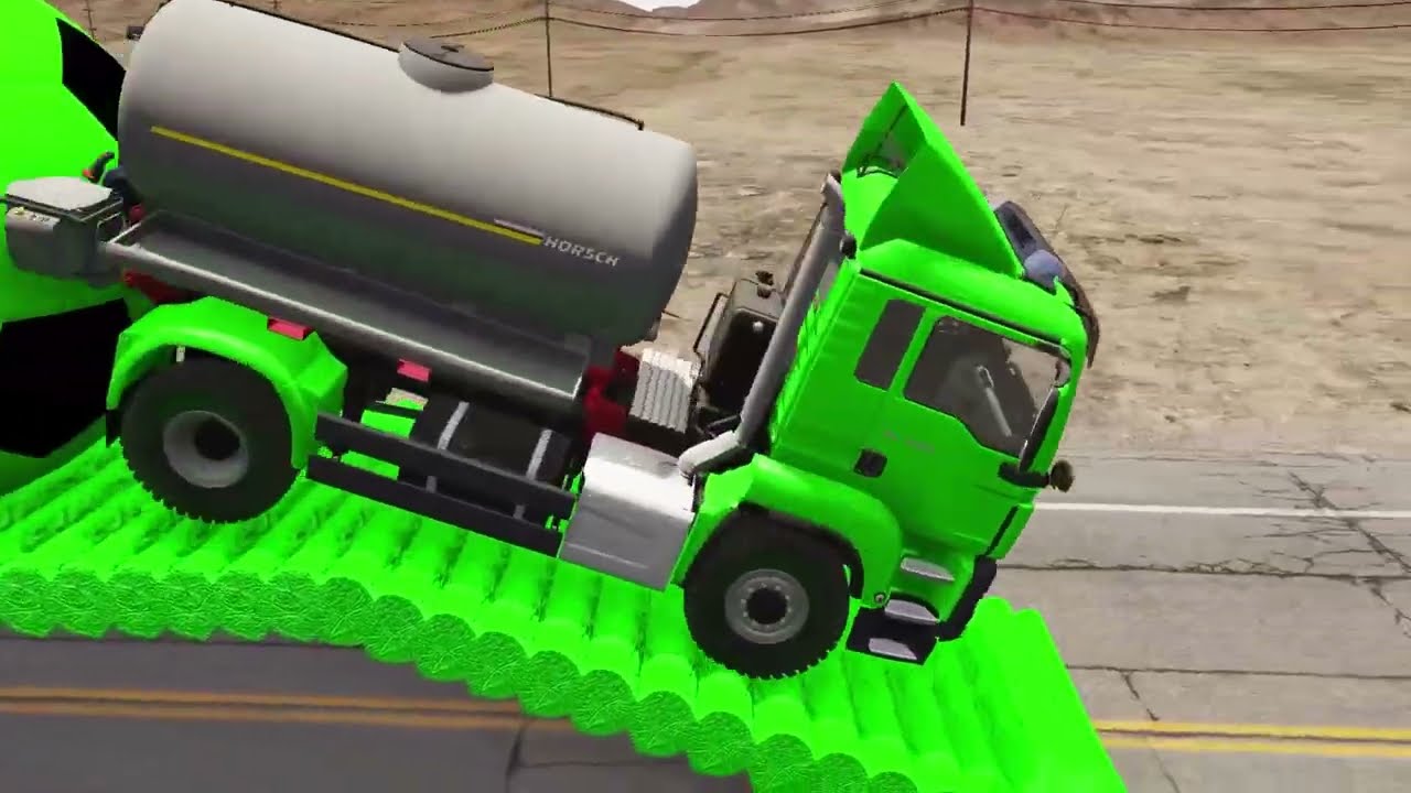 TRANSPORTING PIXAR CARS & FRUITS WITH COLORED & JOHN DEERE vs CLAAS vs TRACTORS - BeamNG.drive #962
