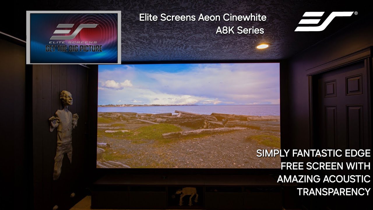 Elite Screens Aeon CineWhite A8k Edge Free Acoustic Transparent Screen Review