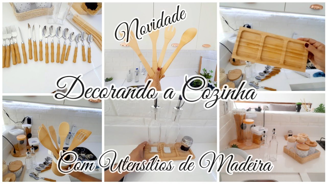 #decorcaonacozinha  DECORAÇÃO  NA COZINHA  COM UTENSÍLIOS  DE BAMBU  FICOU LINDO