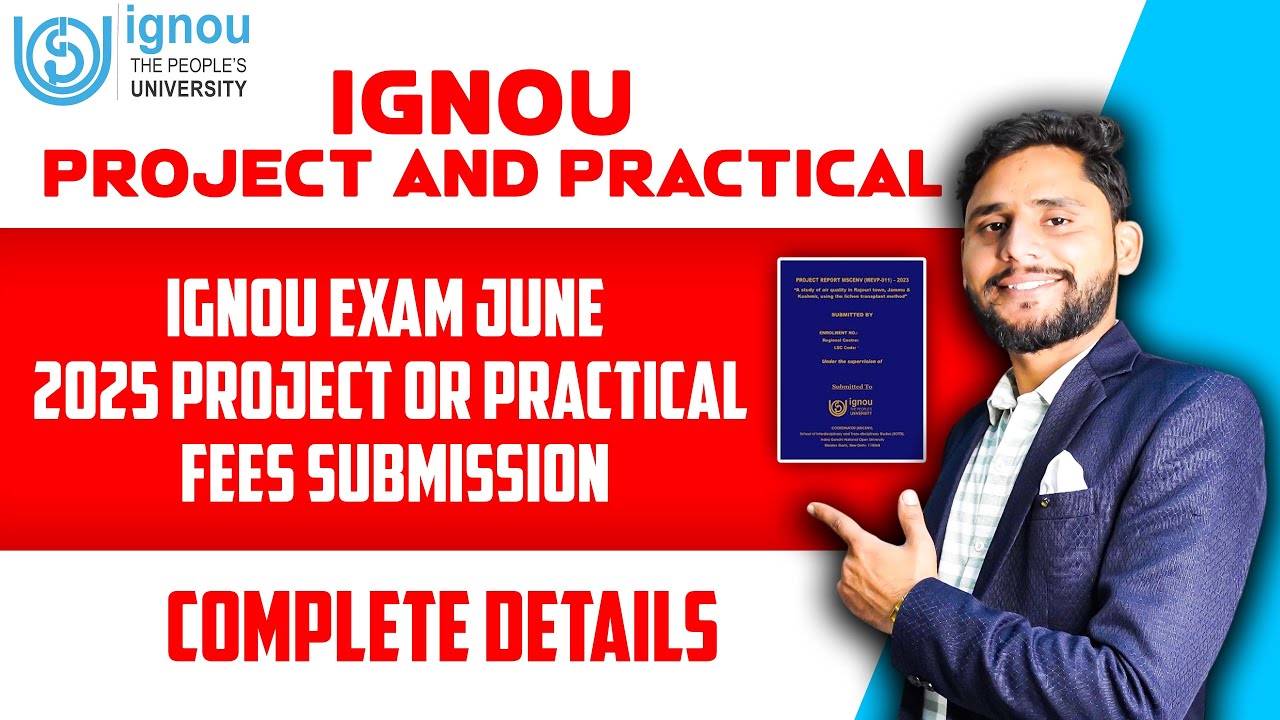 Ignou Project Or Practical Fee Submission For JUNE 2025 | OPEN EDUCATION #ignou #project #practical