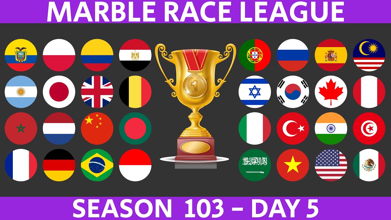 Marble Race League Season 103 DAY 5 Marble Race in Algodoo