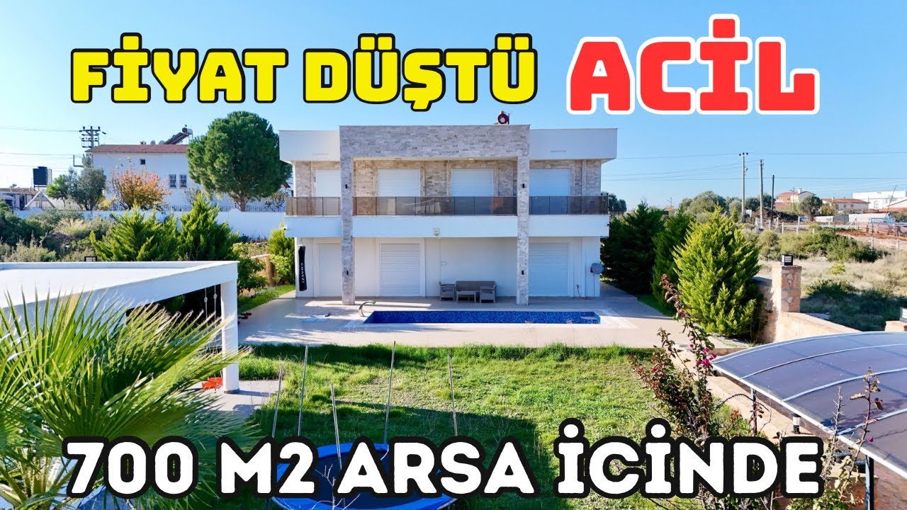 Yabancıdan Satılık Saray Gibi Villa 700 m2 Arsa İçinde Didim Yeşiltepe D-3