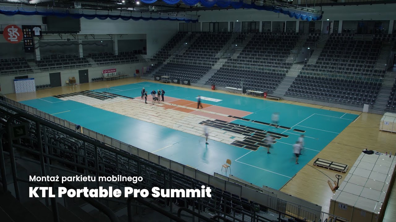 Timelaps - Instalacja parkietu KTL Portable Pro Summit w hali Sport Arena