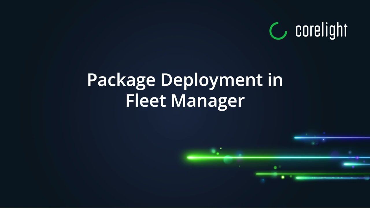 Развертывание пакетов в Fleet Manager