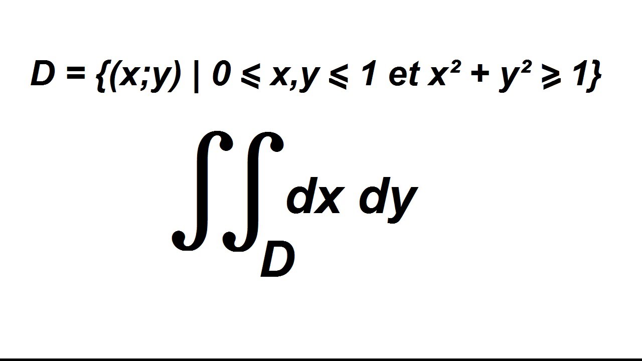 Intégrales doubles : calculer l'aire d'un domaine
