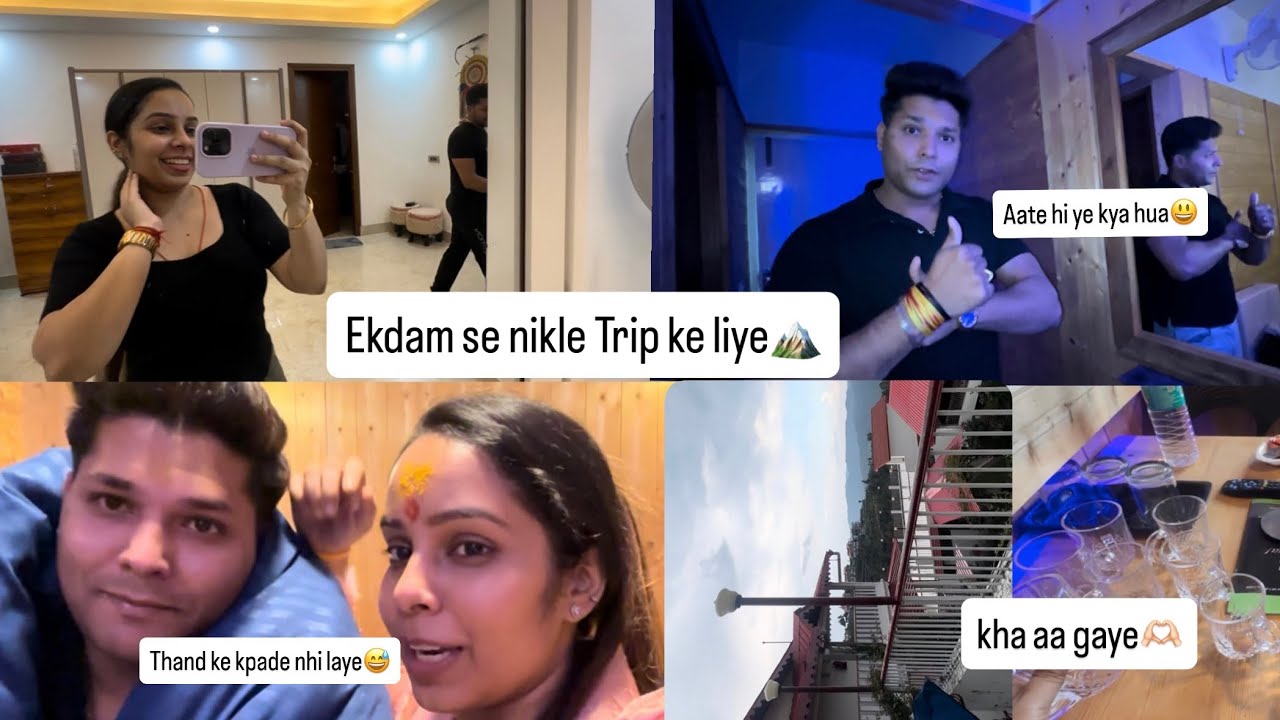 अचानक से निकले Trip के लिए🏔️|| ये क्या हो गया रास्ते में 🤣|| ठंड के कपड़े नहीं लाए😅 @monisagarvlogs 