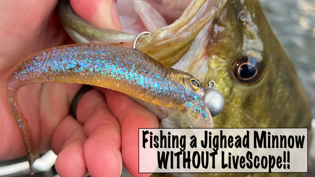 Fishing a Jighead Minnow WITHOUT LiveScope!!