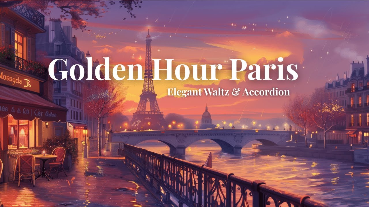 𝐏𝐀𝐑𝐈𝐒 𝐂𝐀𝐅𝐄́ 🌅 Golden Hour Paris — Romantic French Waltz with Violin [2 HOURS]