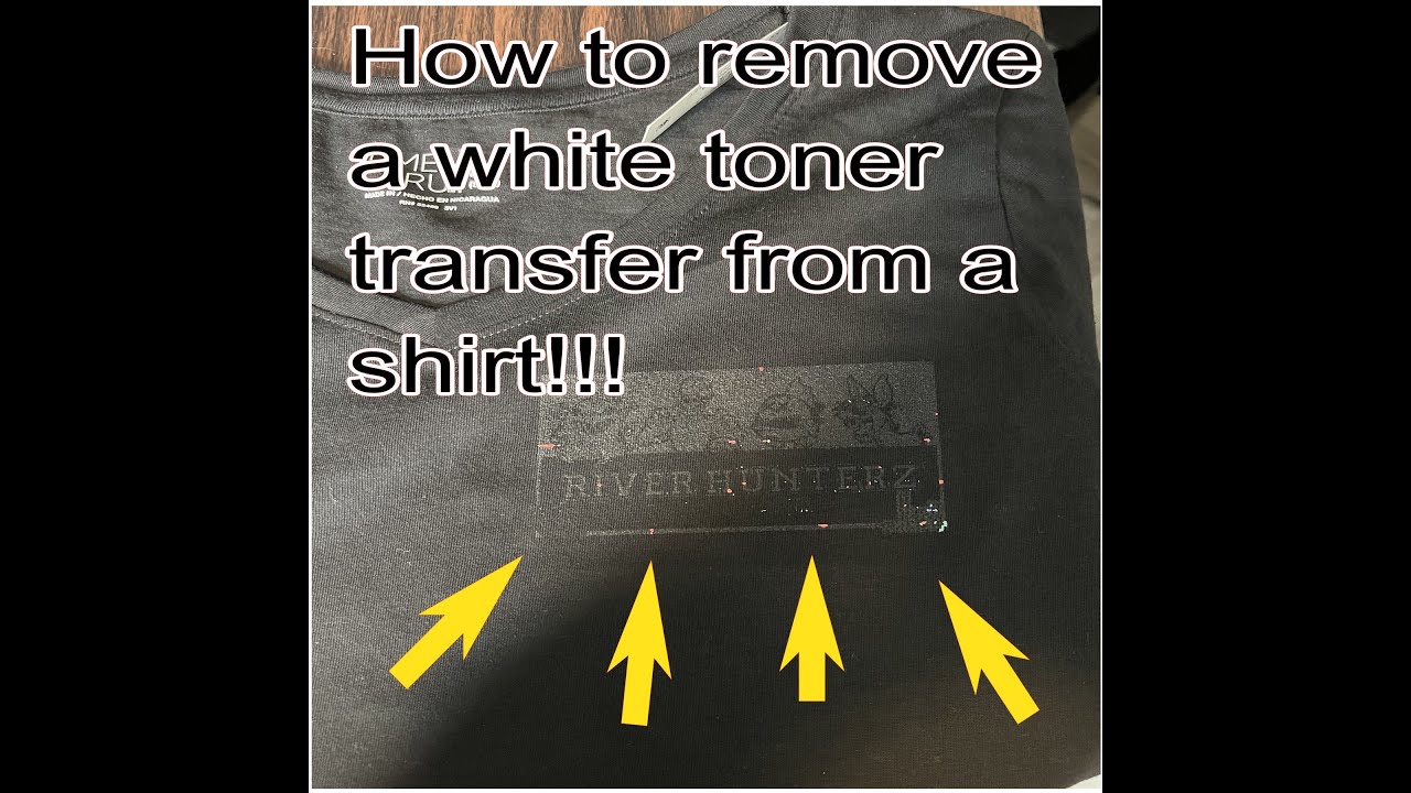 How to remove a White toner transfer mistake from your shirt!!