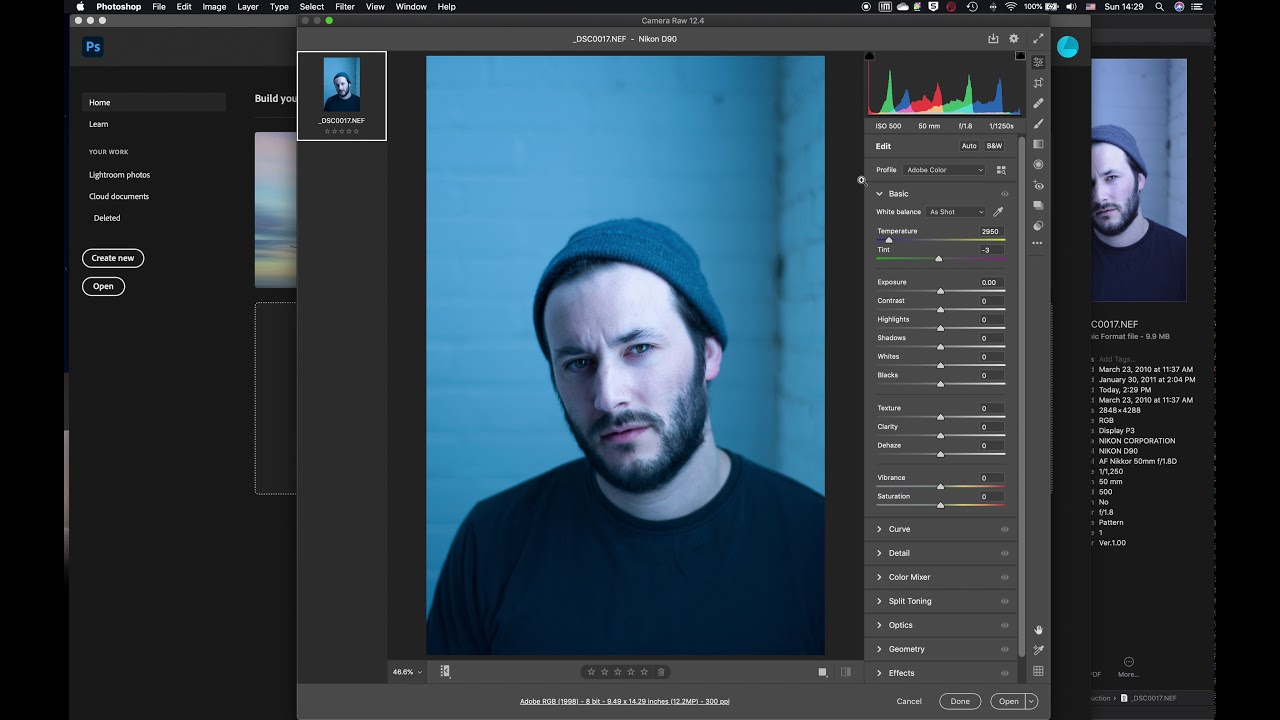 Introduction RAW Files : Camera RAW plugin