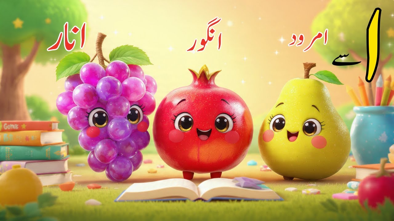 Urdu Alphabets Rhymes | Alf Bay Pay Song | Kids Learning Videos | Urdu Qaida