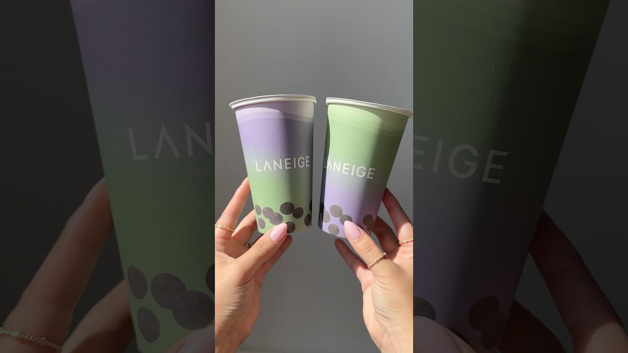 Laneige Bubble Tea Lip Sleeping Masks & Lip Glowy Balms! 💚💜🧋 ​⁠