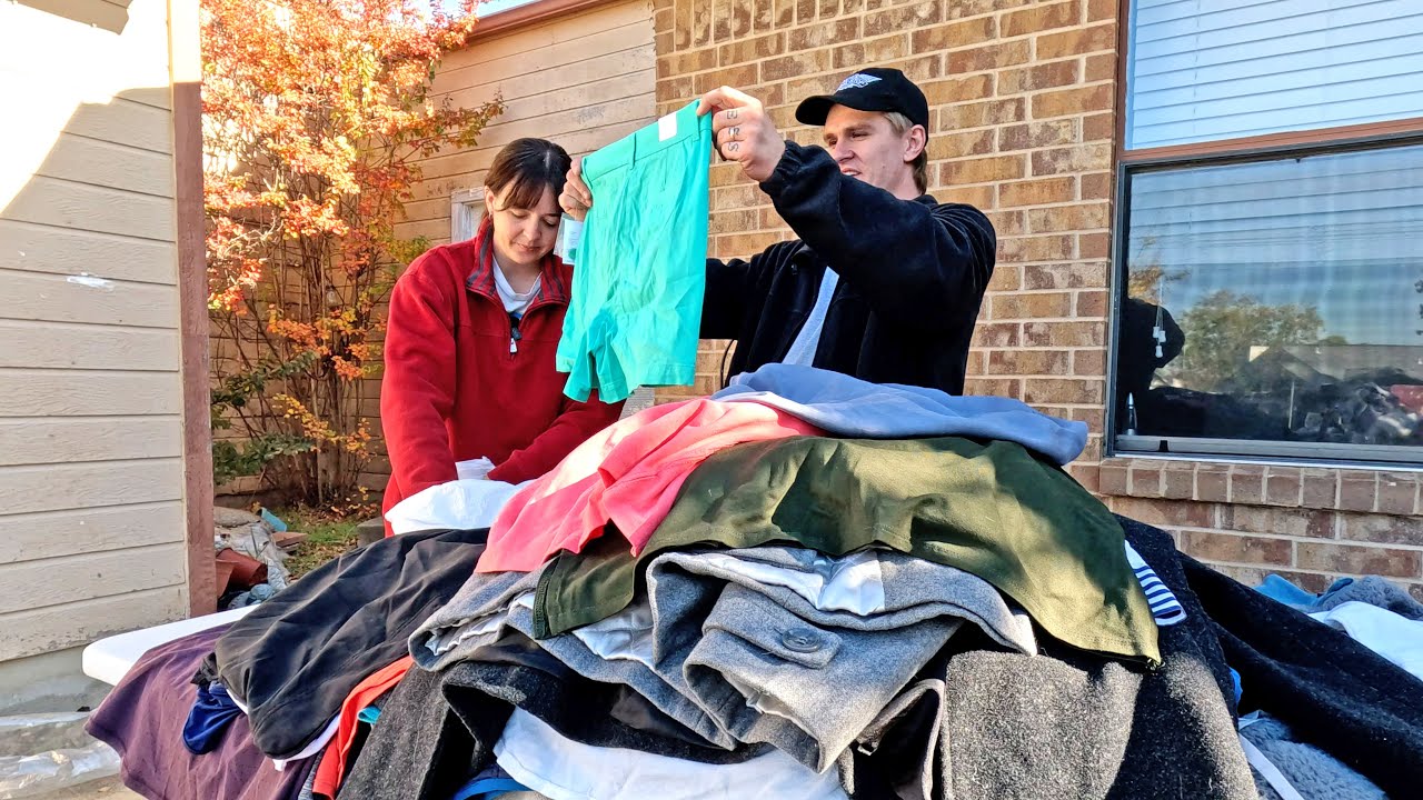 Donating, Diving, and Sorting Clothes We Found!