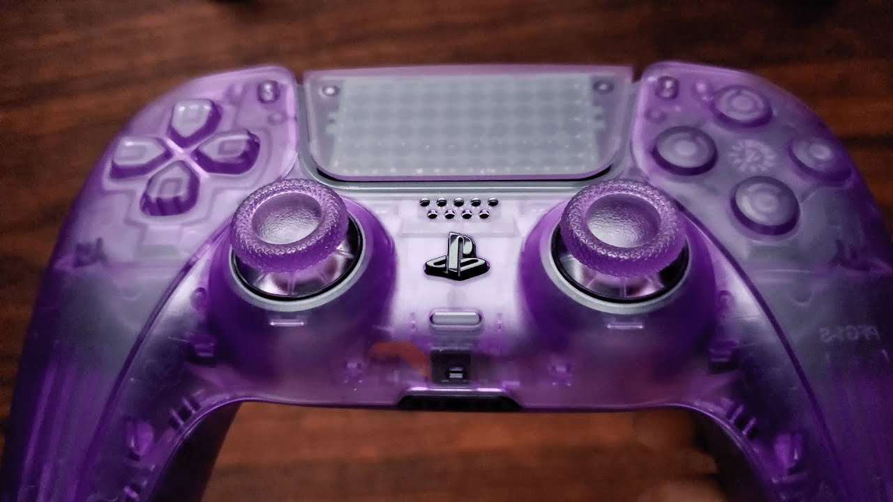 Замена корпуса контроллера PS5: прозрачный атомно-фиолетовый комплект eXtremeRate