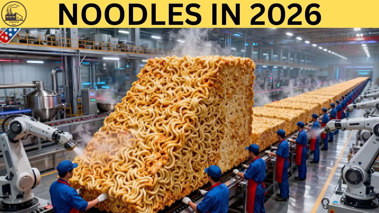 Inside a Modern Instant Noodle Factory || From Wheat Grain to Finished Bowl