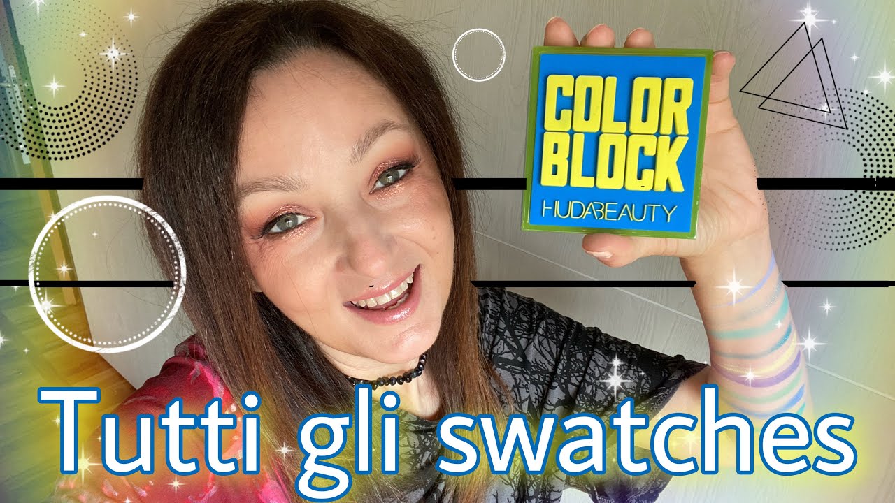COLOR BLOCK OBSESSIONS HUDA BEAUTY 💙 blue & green 💚 SWATCHES | One B Queen