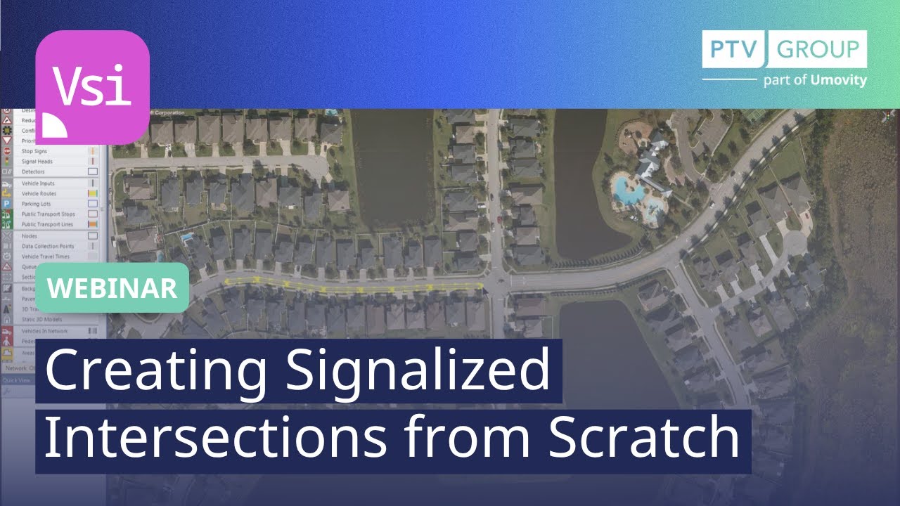 Creating Signalized Intersections from Scratch | PTV Vissim | Webinar