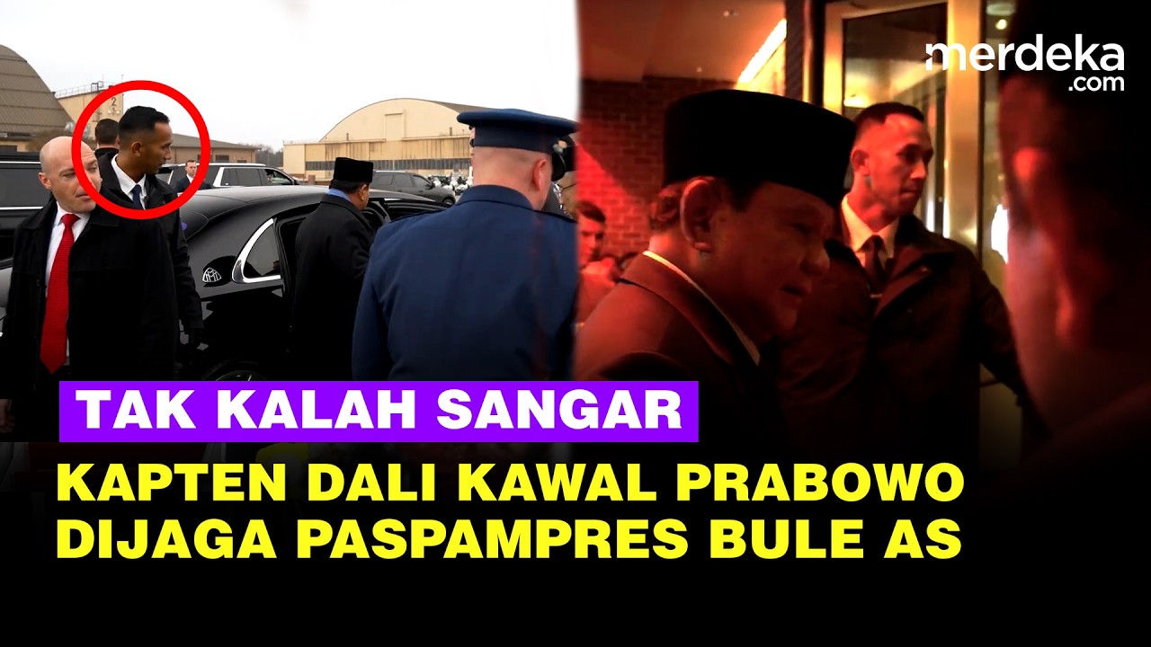 Momen Prabowo Dikawal Paspampres Bule Berkacamata Hitam di AS, Kapten Dali Tak Kalah Sangar
