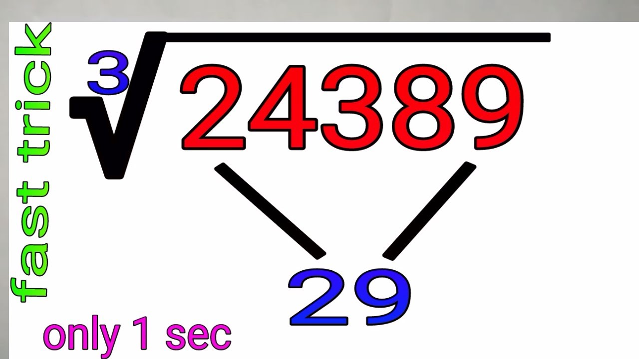Square root and cube root in 1 sec in your mind