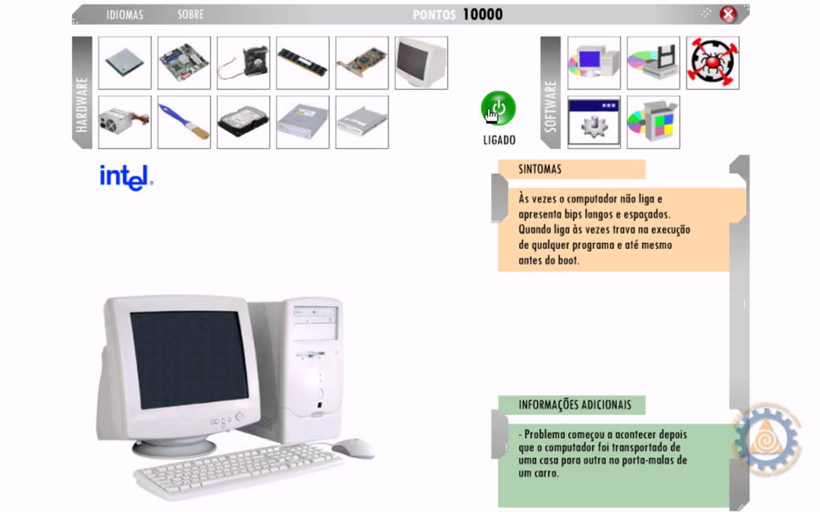 Simulador de Manutenção da Intel - Check List de Manutenção de PC´s www.professorramos.com