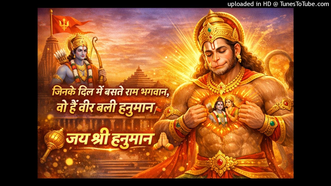 जिनके दिल में बसते राम भगवान,_वो हैं वीर बली हनुमान।
