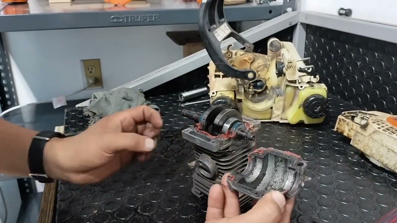 Segunda parte Cómo desarmar un cilindro con pistón de una motosierra