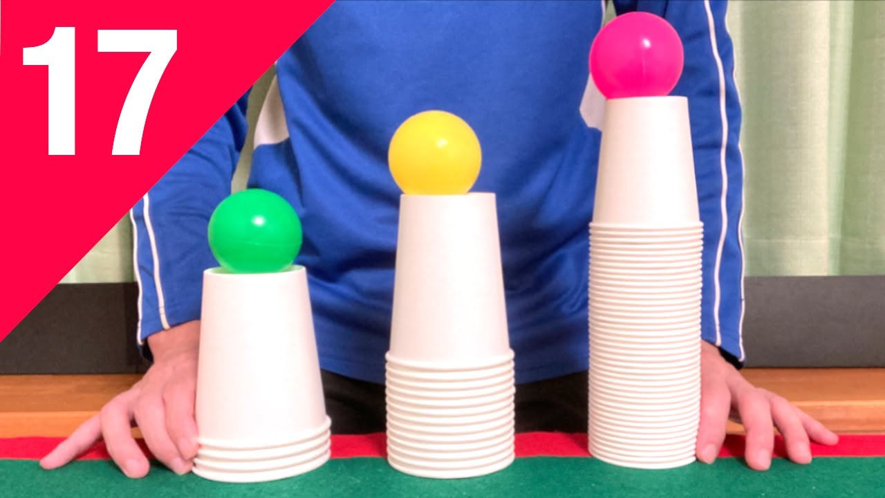 紙コップで簡単マジック17ネタ種明かし　17 Paper Cup Magic Tricks Tutorials.