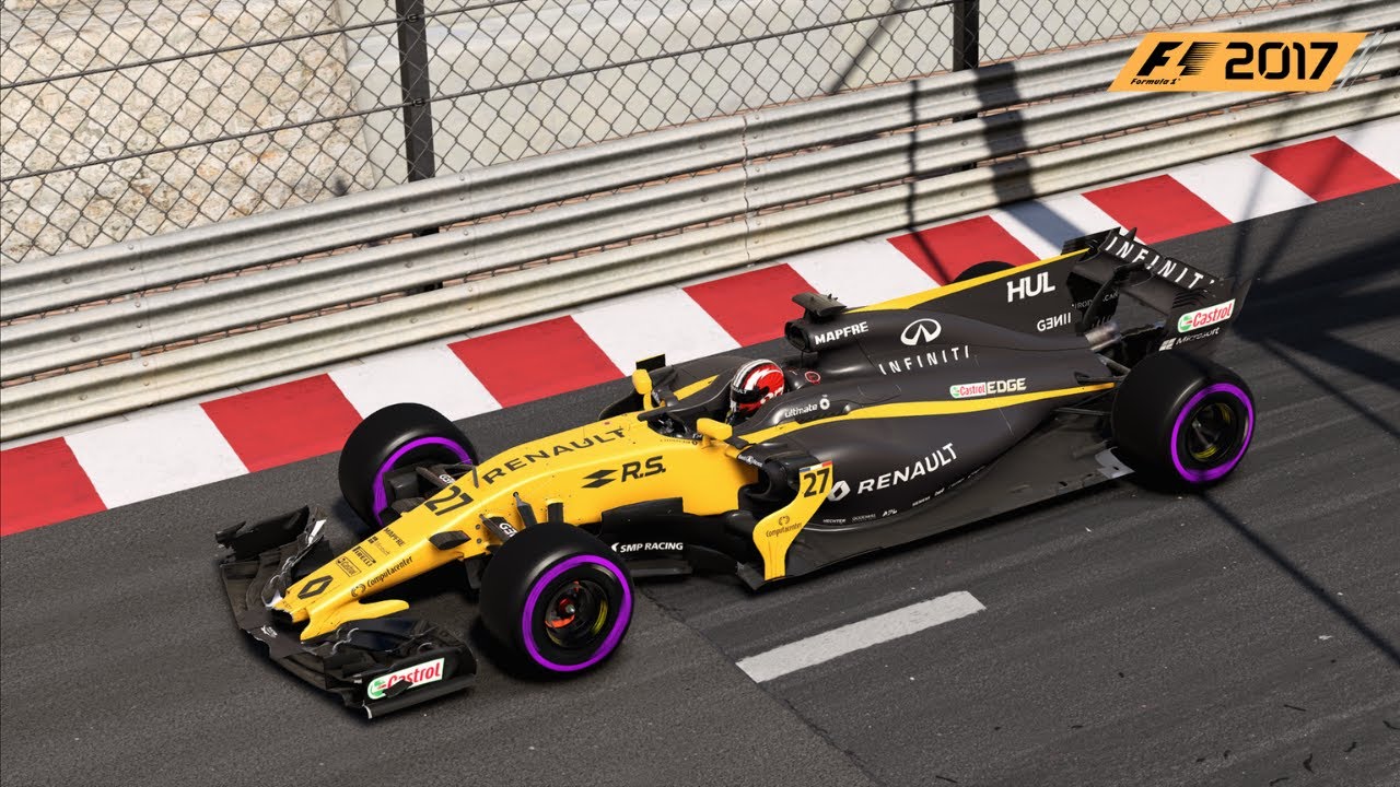 F1 2017 Renault F1 Team Racing Around The Monaco Grand Prix
