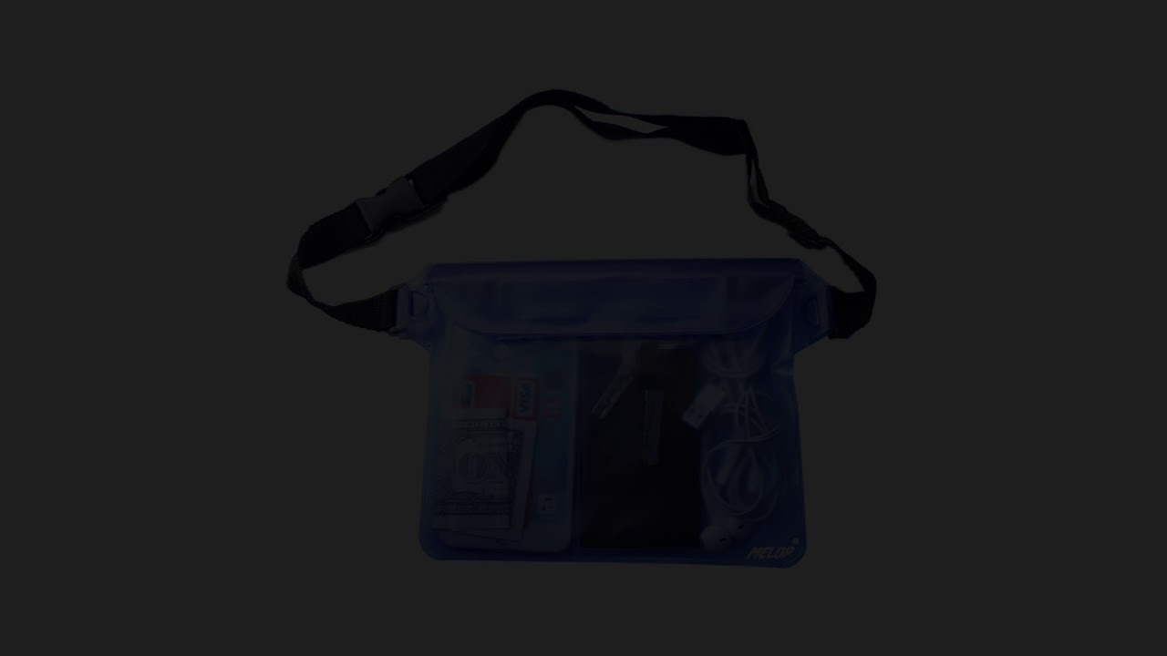 Melop Waterproof Pouch Bag with Adjustable Shackle Strap Protect Phone and Items Dry an...