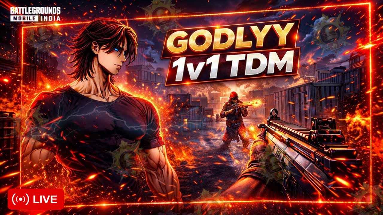 🔴 1v1 TDM | BGMI LIVE 🔴  | 5 FINGER PRO GAMEPLAY 💀| GODLY GAMING