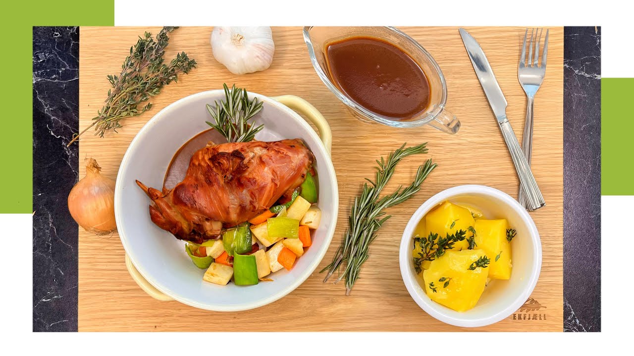 Kaninchenkeule aus dem Backofen gibt es auch an Ostern
