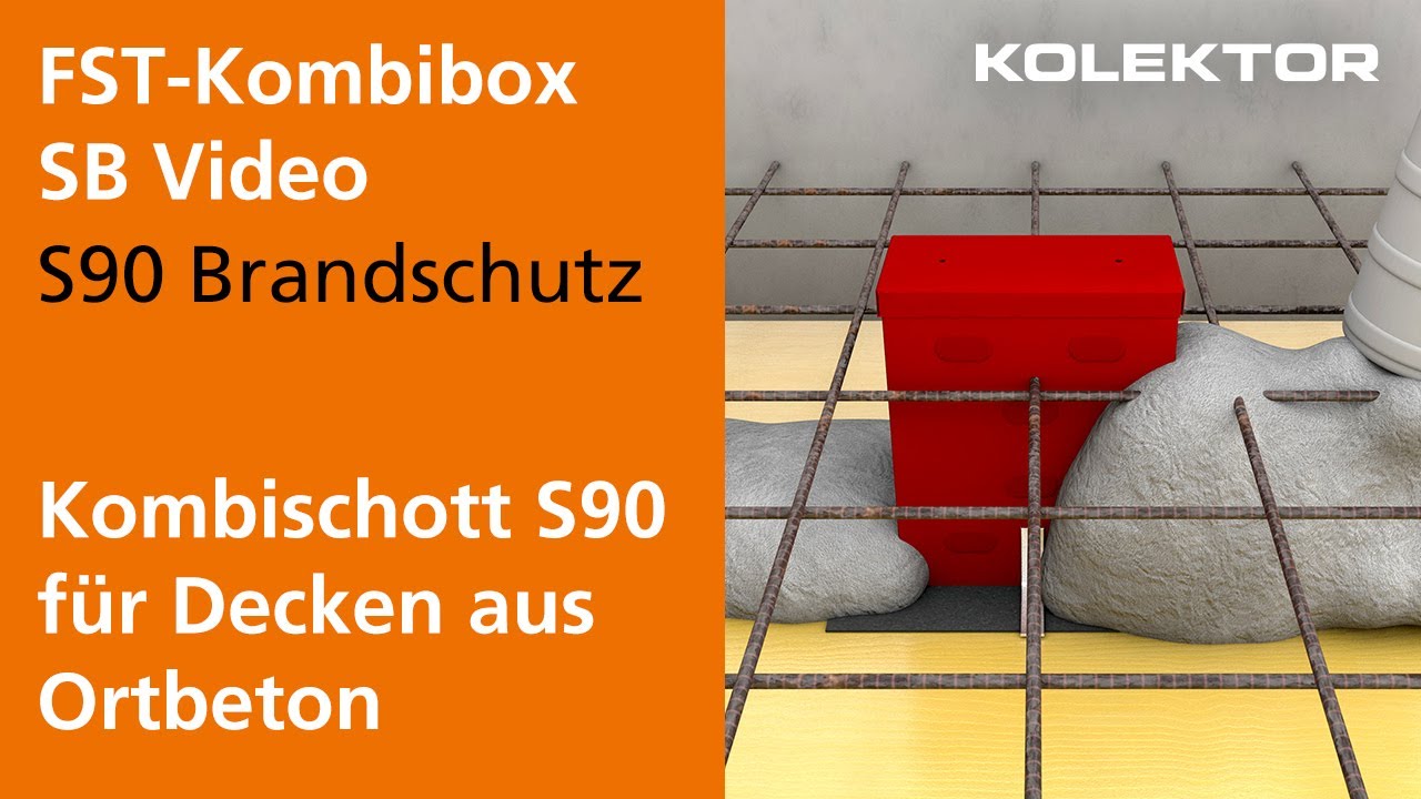 Kombiabschottung in Ortbetondecken: FST-Kombibox SB