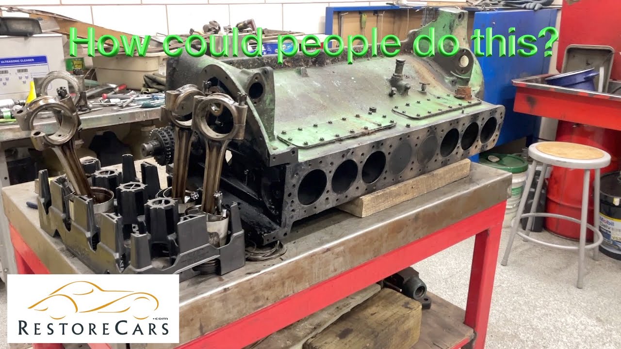 1932 Stutz DV-32 Engine disassembly