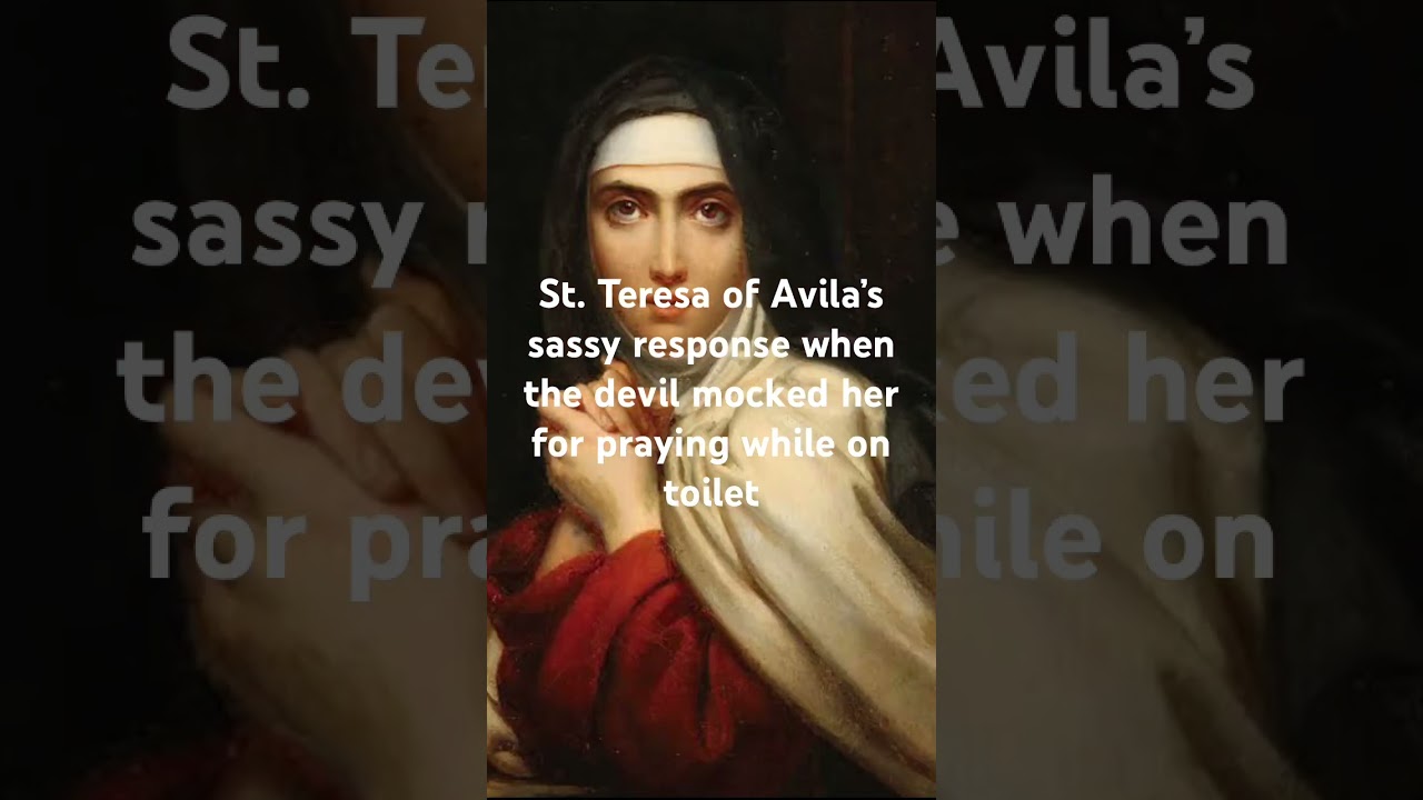 St Teresa of Avila&rsquo;s funny response to the devil&rsquo;s trick #catholicchurch #catholicsaints #saints
