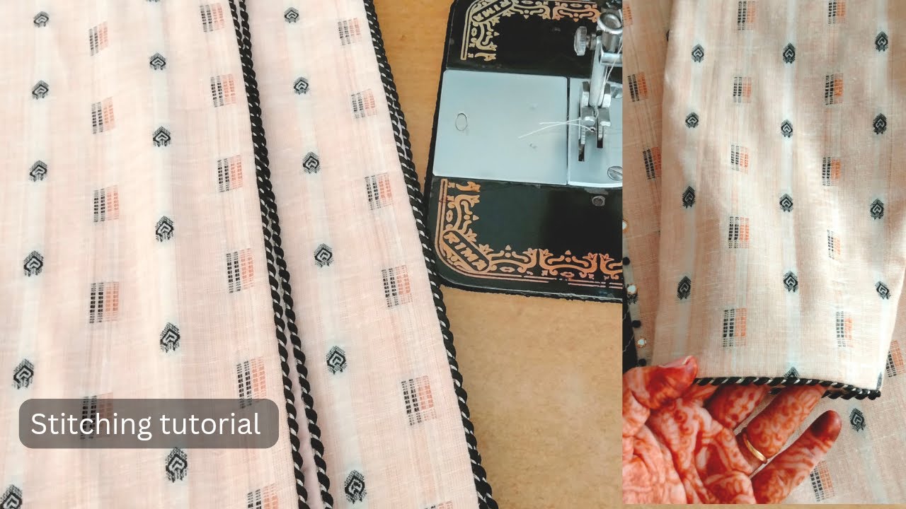 Attach Underground Piping on Slits (Chaak), sleeves of Kurti/Kameez / gum piping /invisible piping