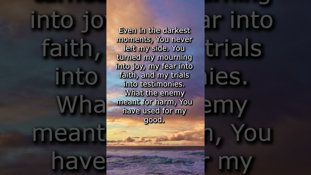 A prayer to thank God for getting you through the storm.