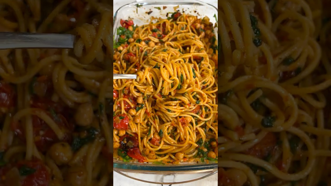 Roasted Tomato & Chickpea Pasta 🍅✨ | Easy Vegan Recipe for Ultimate Flavor!