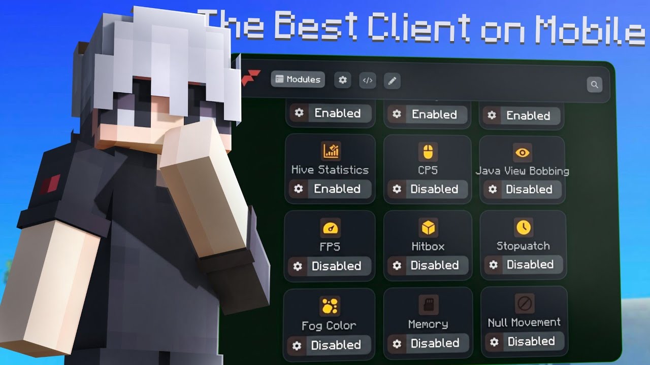 Mobile Gameplay With New Features of Flarial Client |100+ Fps| |Auto req| |Skin Stealer|