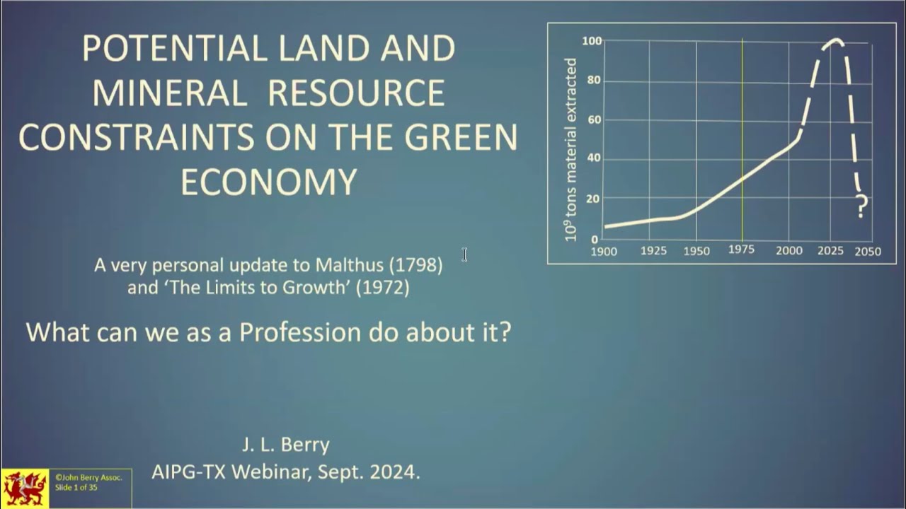Potential Land and Mineral Resource Constraints on the Green Economy