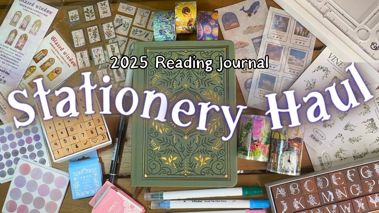 Огромный запас канцелярских товаров! Reading Journal 2025: материалы и подготовка ✍️