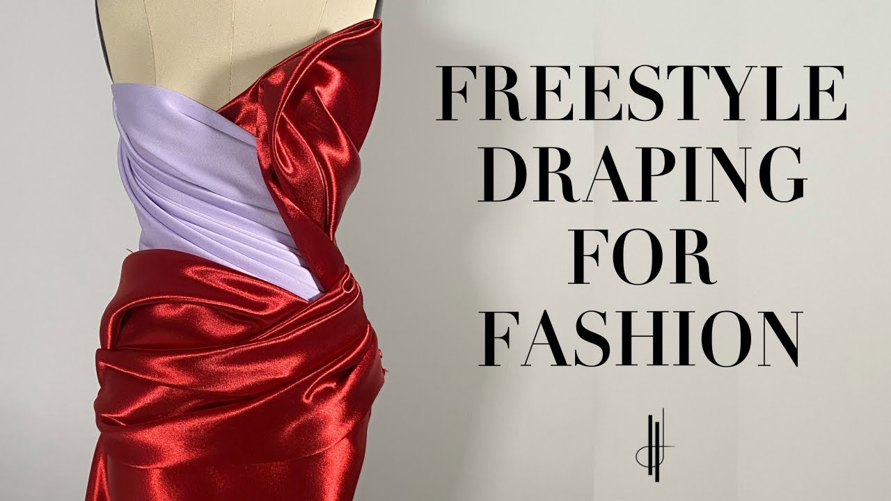 DRAPING FOR FASHION DESIGN. FREESTYLE DRAPING A GOWN.