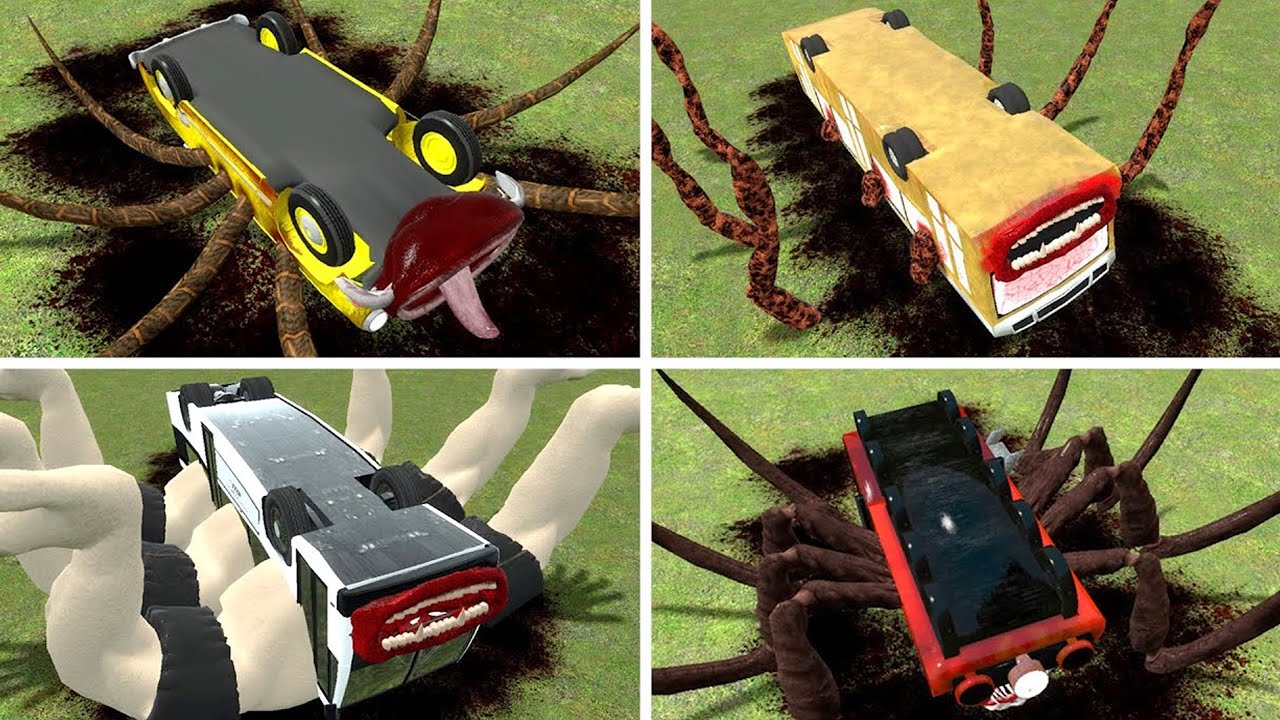 EVOLUTION OF MONSTERS: CAR EATER,HOUSEHEAD BUS EATER,BUS EATER,BLOOP EATER,TRAIN BUSEATER (GMOD)!!?