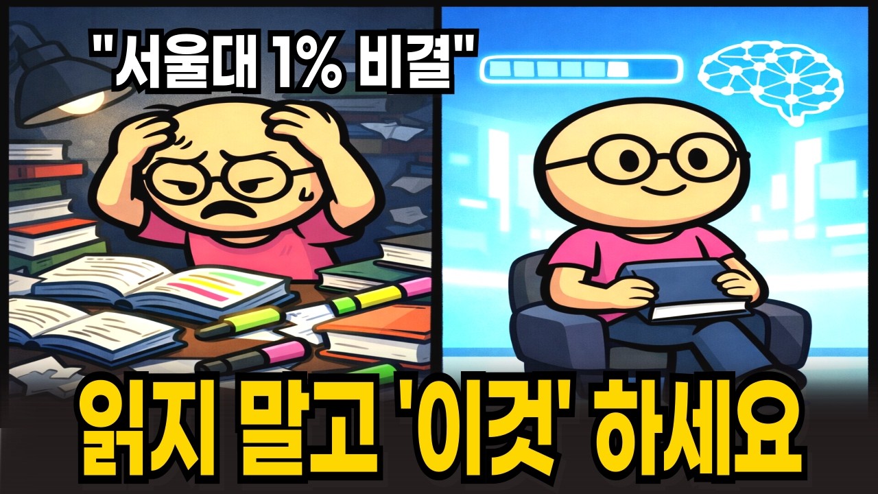 딱 1분 '이것' 했을 뿐인데, 10시간 공부한 사람을 이깁니다 (서울대 1% 뇌과학 독서법)