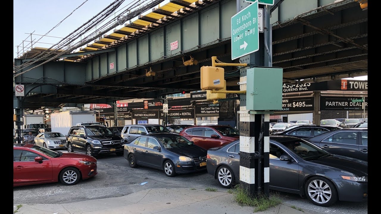 ⁴ᴷ NYC Traffic Blocking the Box / Gridlock 【45 Mins】- Aug 22, 2018 at Queens Boulevard & Skillman Av