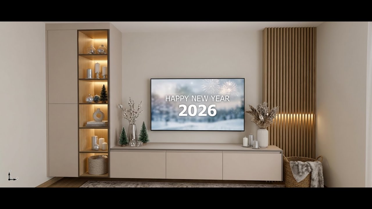 TrunCAD 20XX | TV wall with acoustic wall panels