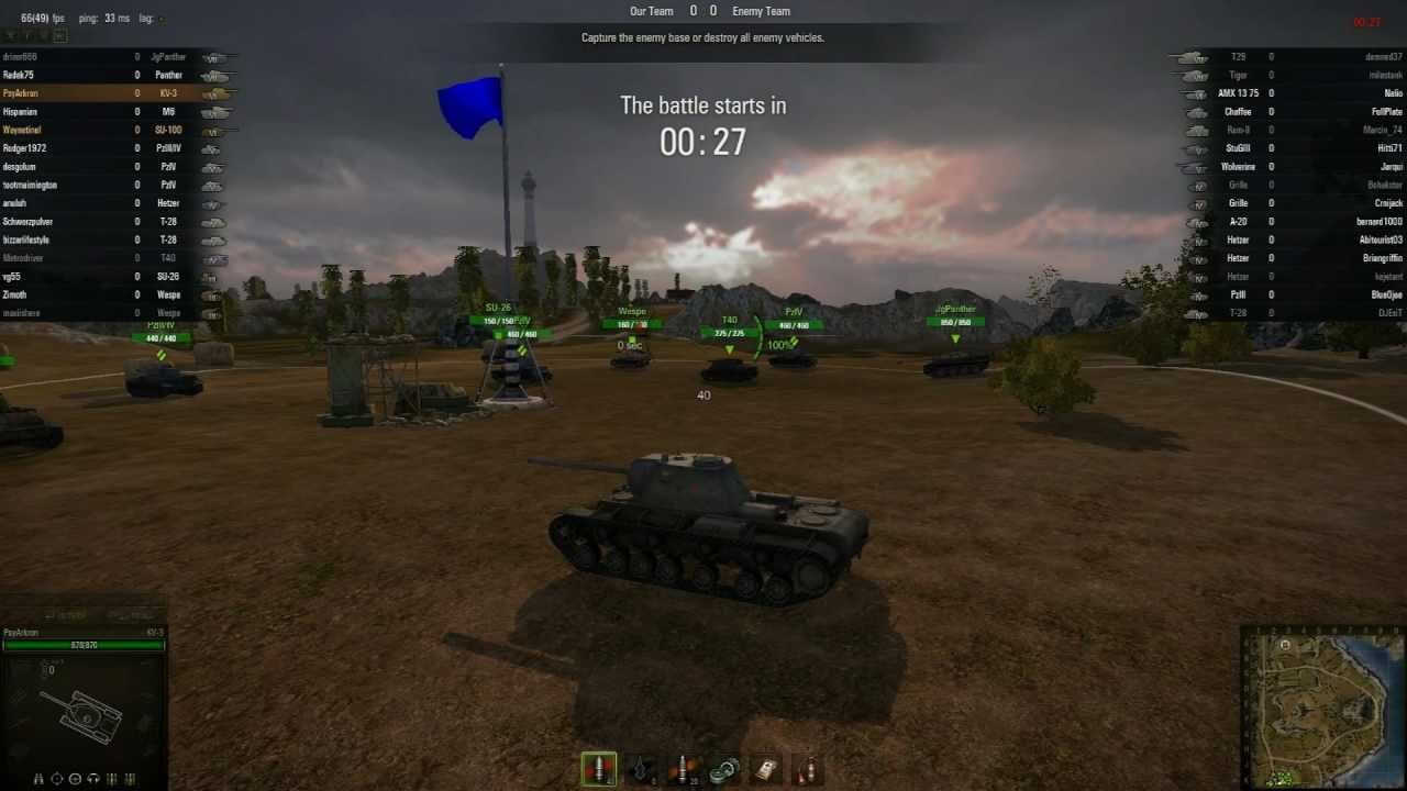 World of Tanks: KV-3 Gameplay Full HD