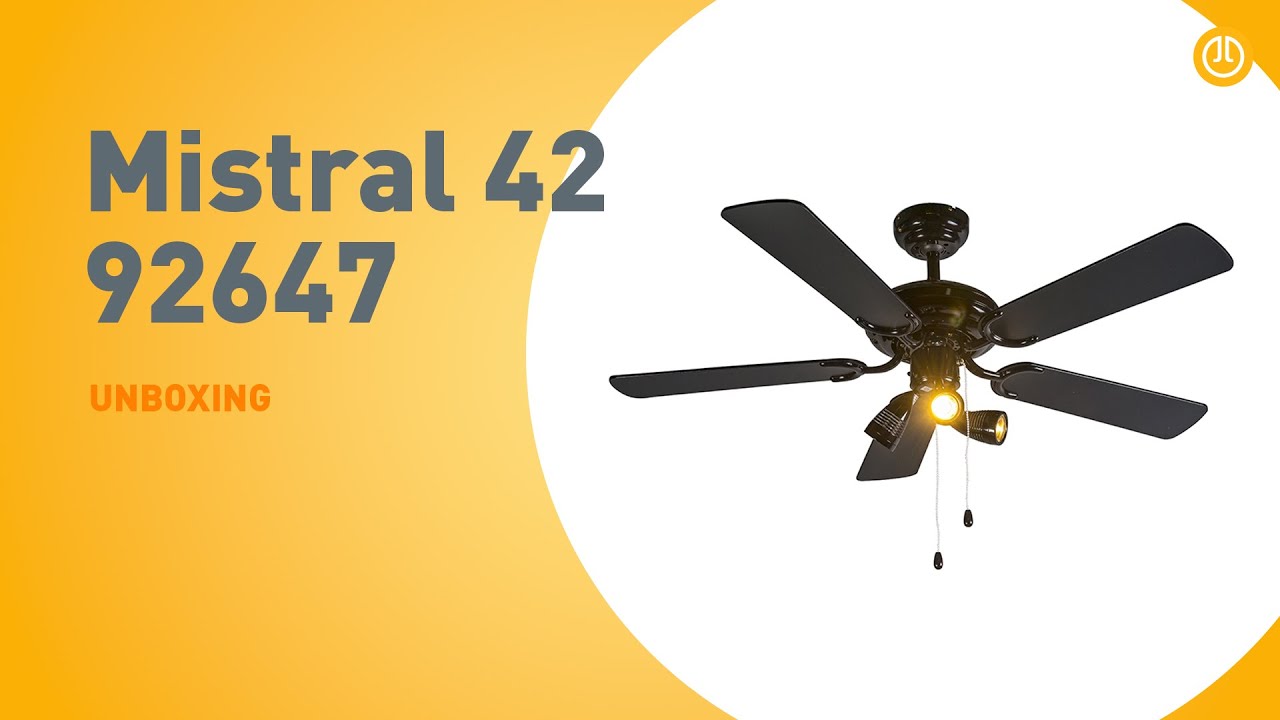 Plafondventilator Mistral 42 92647 | UNBOXING