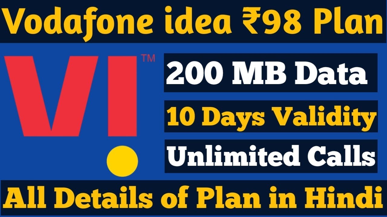 Vi 98 Plan Full Details | 2024  Best Validity Plan in Vodafone idea