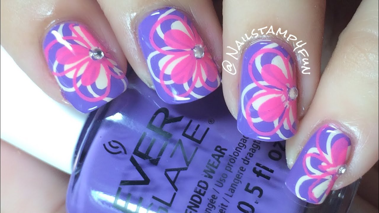 How to: Floral Nails Double Nail Stamping Tutorial